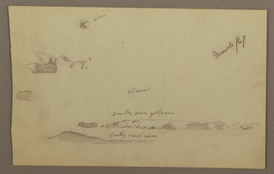 Rajz, telihold, felhők, 1860-as évek alkotó: Frederic Edwin Church
