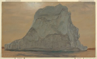 Rajz, szürke jéghegy, 1865. június vagy július alkotó: Frederic Edwin Church