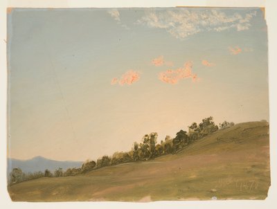 Rajz, Hillside, Hudson, New York, 1870. július alkotó: Frederic Edwin Church