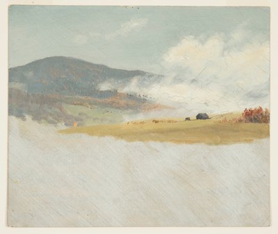 Rajz, Dombvidéki tájak, 1865-75 alkotó: Frederic Edwin Church