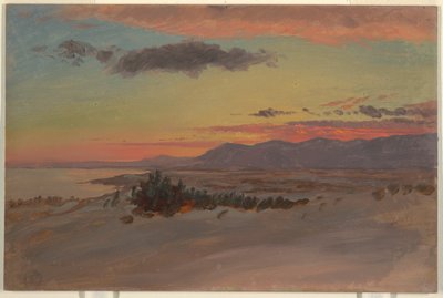 Rajz, Hudson-völgy télen, délnyugati irányban Olana felől, 1870-80 alkotó: Frederic Edwin Church