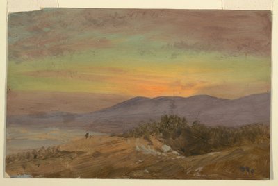 Rajz, Hudson-völgy, naplemente, 1869-70 alkotó: Frederic Edwin Church