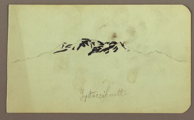 Rajz, Itaccihuatl csúcsok; hátoldal: Sütő kemence, 1883 alkotó: Frederic Edwin Church