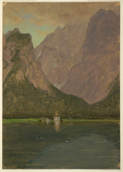 Rajz, Koenigsee, Berchtesgaden közelében, Bajorország, 1868 alkotó: Frederic Edwin Church
