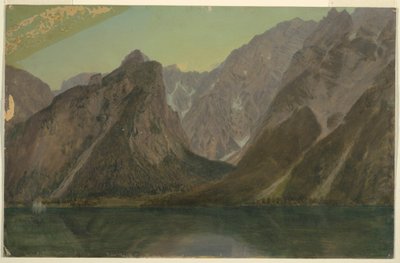 Rajz, Koenigseee, Berchtesgadan közelében, Bajorország, 1868 alkotó: Frederic Edwin Church
