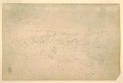 Rajz, tájkép, 1844 július alkotó: Frederic Edwin Church