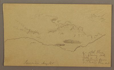 Rajz, Tájkép, 1865. május-augusztus alkotó: Frederic Edwin Church