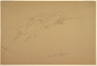 Rajz, Tájképek Golling és Abtenau között, 1868. augusztus 5. alkotó: Frederic Edwin Church