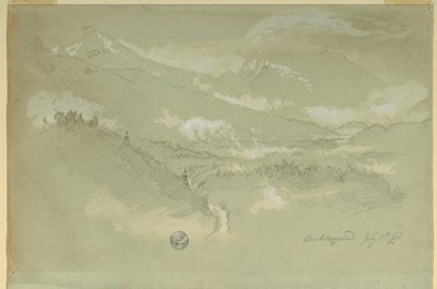 Rajz, Tájképek, Berchtesgaden környéke, 1868 alkotó: Frederic Edwin Church
