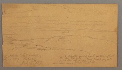 Rajz, Louis Bay, Labrador, 1859. július 7. alkotó: Frederic Edwin Church