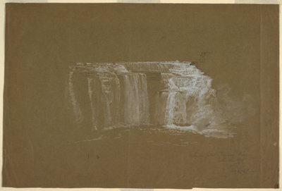 Rajz, Lower Falls, Genesee folyó, Rochester, New York, 1848 alkotó: Frederic Edwin Church