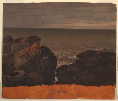 Rajz, Maine partja, 1850 körül alkotó: Frederic Edwin Church