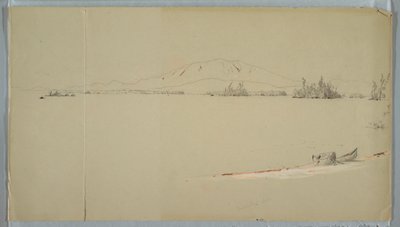 Rajz, Millinocket-tó, Maine, 1878 szeptembere alkotó: Frederic Edwin Church