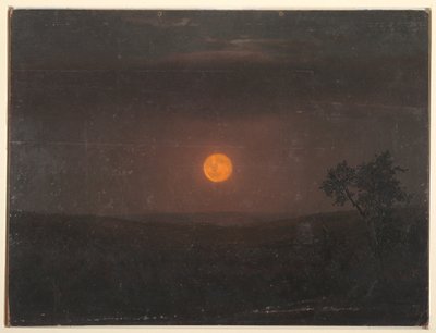 Rajz, Holdfény, Church tanyája, 1865 körül. alkotó: Frederic Edwin Church