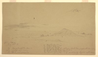Rajz, Chimborazo hegy naplementében, 1857 alkotó: Frederic Edwin Church