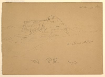 Rajz, Mount Hor, 1868. február 23. alkotó: Frederic Edwin Church