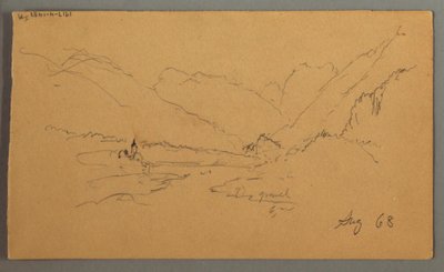Rajz, Hegycsúcsok, 1868 alkotó: Frederic Edwin Church