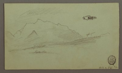 Rajz, Hegycsúcsok, valószínűleg 1868 alkotó: Frederic Edwin Church