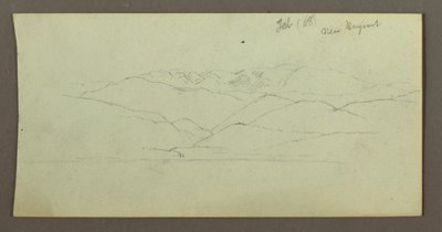 Rajz, Hegyvidék, 1868 február alkotó: Frederic Edwin Church