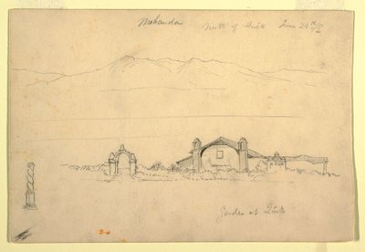 Rajz, hegyvonulat a Mohandával, Quitótól északra (), 1857. június 24. alkotó: Frederic Edwin Church