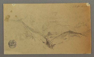 Rajz, Hegyi tanulmány, valószínűleg 1868 alkotó: Frederic Edwin Church