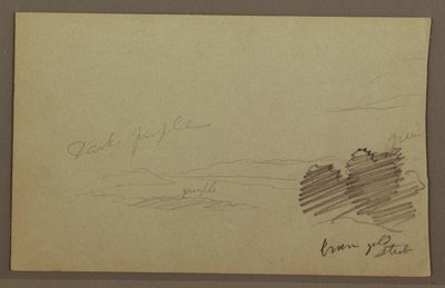 Rajz, hegyvonulat, felhő, valószínűleg 1860-as évek alkotó: Frederic Edwin Church