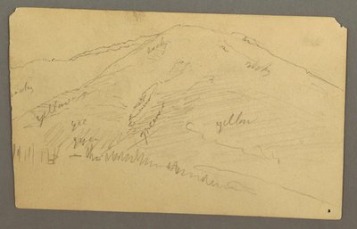 Rajz, Hegycsúcs, 1877 alkotó: Frederic Edwin Church