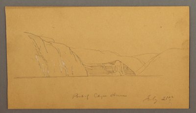 Rajz, Hegyvidéki öböl, 1859. július 21. alkotó: Frederic Edwin Church