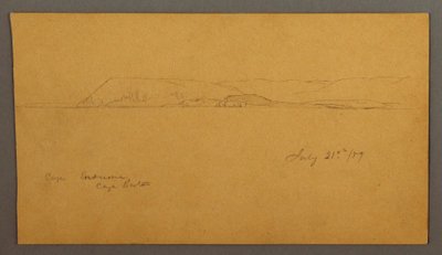 Rajz, Hegyvidéki partvidék, 1859. július 21. alkotó: Frederic Edwin Church