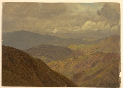 Rajz, Hegyvidéki táj, 1865. július alkotó: Frederic Edwin Church
