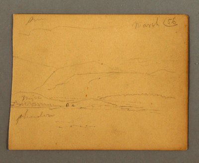 Rajz, Hegyek, 1856 március alkotó: Frederic Edwin Church