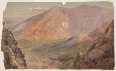 Rajz, Katahdin hegy, Great Basin a South Turner-hegyről, 1877 alkotó: Frederic Edwin Church