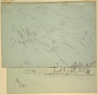 Rajz, Mt. Katahdin, Maine, 1870-78 alkotó: Frederic Edwin Church