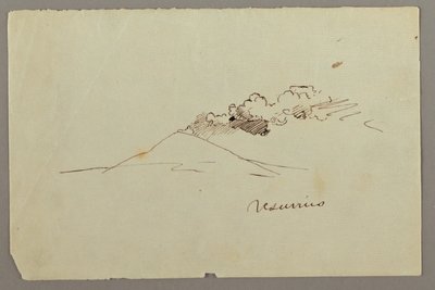 Rajz, Vezúv füsttel, talán 1868-69 alkotó: Frederic Edwin Church
