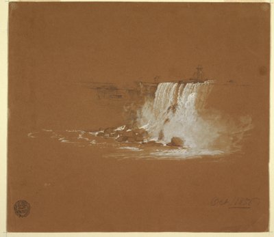 Rajz, Niagara-vízesés, 1856 októbere alkotó: Frederic Edwin Church