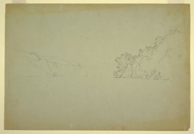Rajz, Niagara-vízesés északnyugatról, 1856 alkotó: Frederic Edwin Church