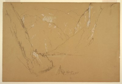 Rajz, "Obersee", Berchtesgarden közelében, Bajorország, 1868. július 17. alkotó: Frederic Edwin Church