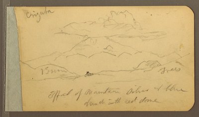 Rajz, Orizaba; hátoldal: Égbolt, 1889 alkotó: Frederic Edwin Church