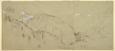 Rajz, Panoráma Bel Arpból, 1868 alkotó: Frederic Edwin Church