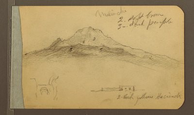 Rajz, Malintzi-csúcs, 1889 alkotó: Frederic Edwin Church