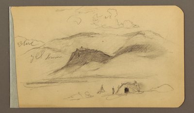 Rajz, síkság, domb, város; hátoldal: Hegyvidék, 1889 alkotó: Frederic Edwin Church