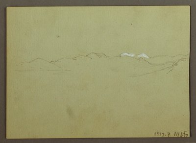 Rajz, Növény és tájkép tanulmány, 1869. április 28. alkotó: Frederic Edwin Church