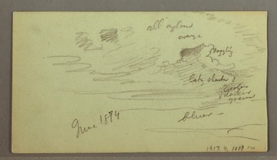 Rajz, Folyó a hegységen keresztül, valószínűleg 1874 alkotó: Frederic Edwin Church