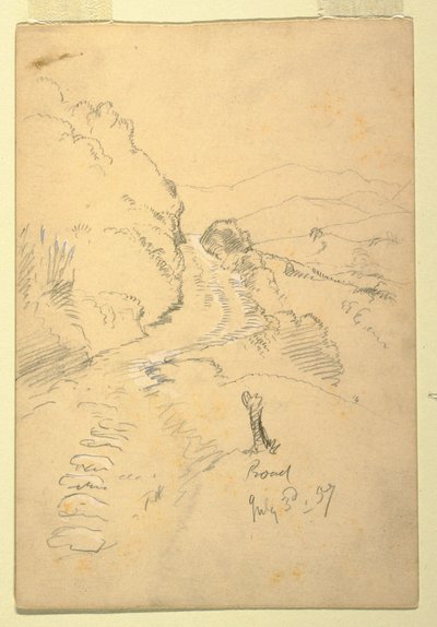Rajz, út Ecuadorban, 1857. július 3. alkotó: Frederic Edwin Church