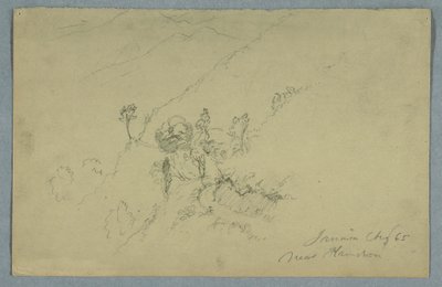 Rajz, Út a Kék-hegységen keresztül, Homestead közelében, Jamaica, 1865. augusztus alkotó: Frederic Edwin Church