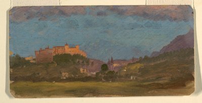 Rajz, Salzburg, Ausztria kelet felől, 1868. július alkotó: Frederic Edwin Church