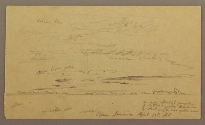Rajz, Tengeri táj, 1865. április 29. alkotó: Frederic Edwin Church