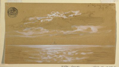 Rajz, Tengeri táj, Új-Fundland, 1859. július 6. alkotó: Frederic Edwin Church