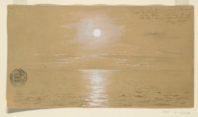Rajz, Tengeri tájak, Új-Fundland, 1859. július 6., 1859, 1859 alkotó: Frederic Edwin Church