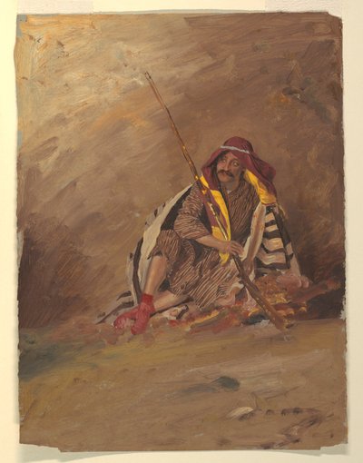 Rajz, Ülő beduin, valószínűleg 1868 februárja alkotó: Frederic Edwin Church